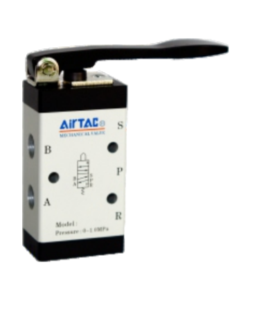 M3C21006T AIRTAC MANUAL VALVES, M3 SERIES LONG HANDLE TYPE 3 WAY 2 POSITION N.C, 1/8" NPT PORTS